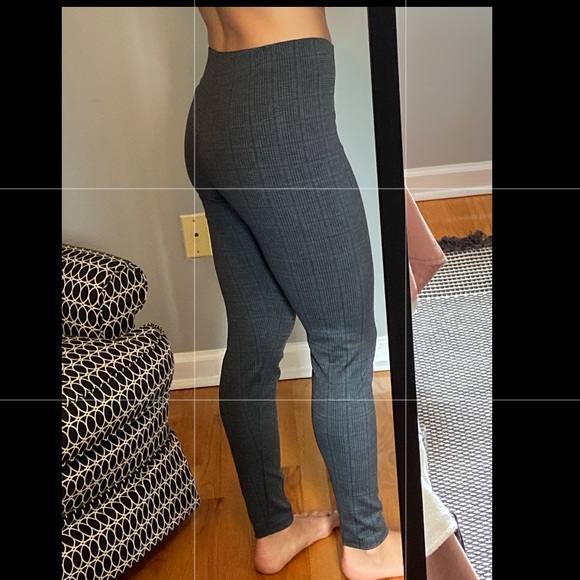 Zara Basic Collection Plaid Stretch Pants - Picture 2 of 3